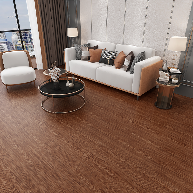 ملصق أرضيات LVT من الخشب البني